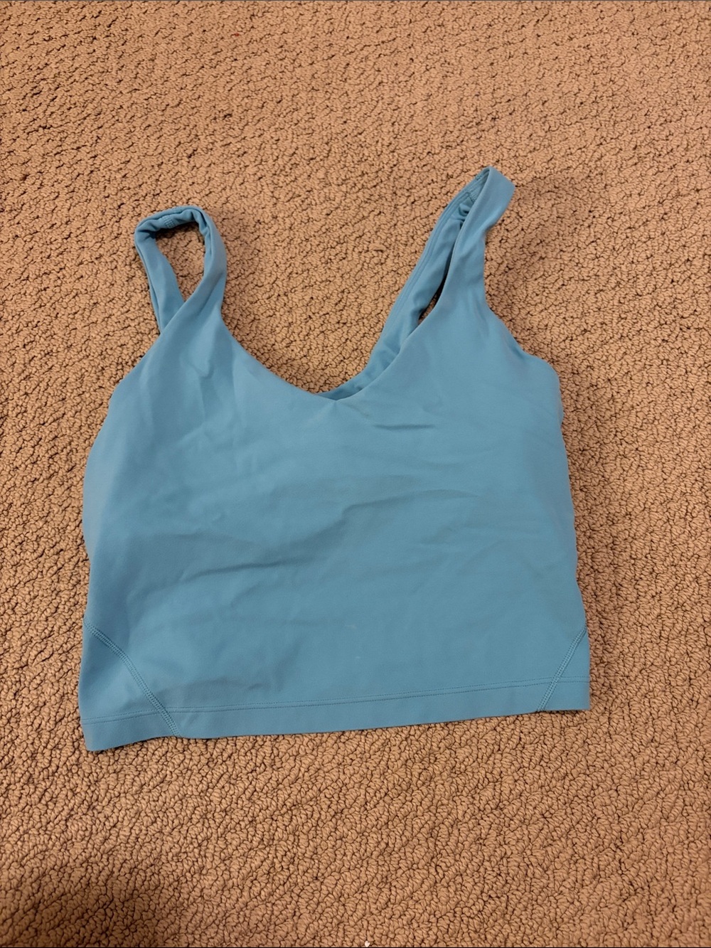 lululemon athletica blue scoop-back tank